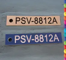 Custom industrial tags and labels for machinery